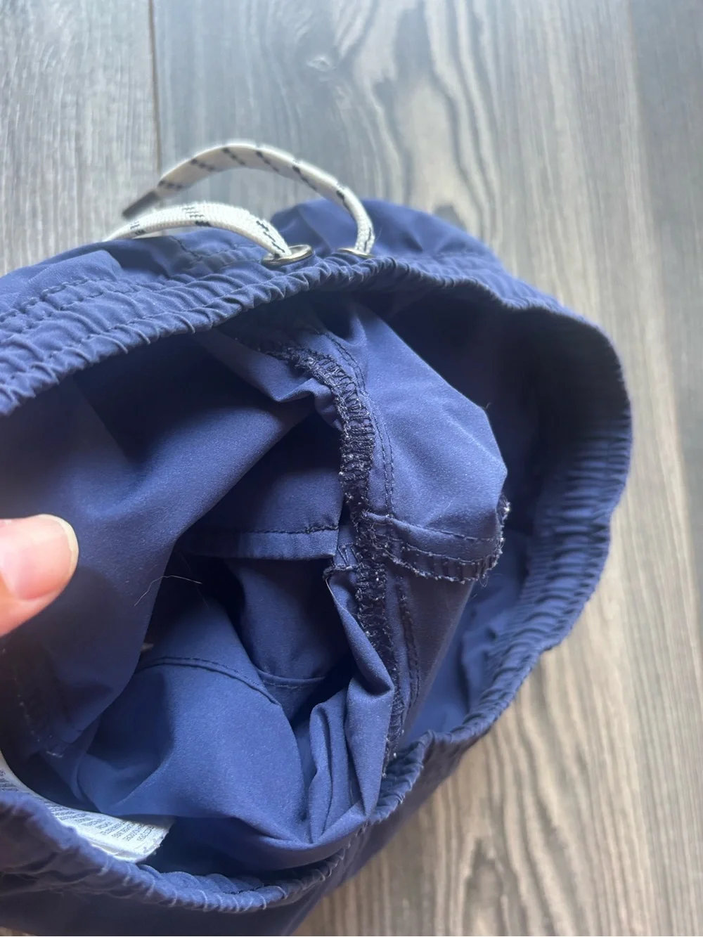 Polo by Ralph Lauren Navy Athletic Swim Shorts with White Drawstring